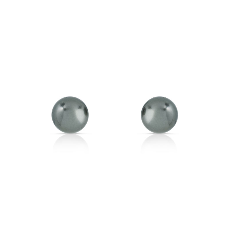 Boucles d'oreilles or 375 blanc perles de Tahiti - vue D1