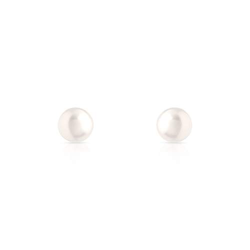 Earrings, gold 750 yellow Chinese cultured pearls