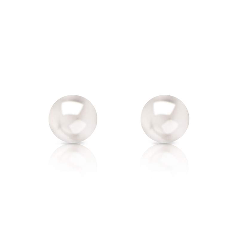 Boucles d'oreilles or 750 jaune perles de culture de Chine - vue 1