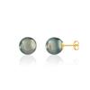 Boucles d'oreilles or 750 jaune perles de Tahiti - vue Mporté 1