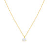 Collier or 750 jaune diamant DSI1 3 griffes 0.20ct - vue V1