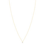 Collier or 750 jaune diamant DSI1 3 griffes 0.20ct - vue 2