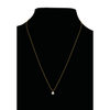 Collier or 750 jaune diamant DSI1 3 griffes 0.20ct - vue V5