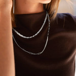 Collier argent 925 45cm - vue porté 1