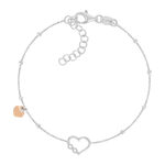 Bracelet argent 925 2 tons 19cm - vue 1