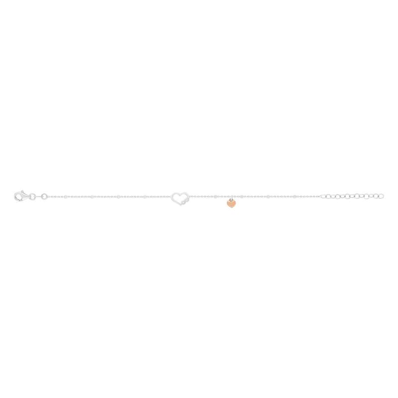Bracelet argent 925 2 tons 19cm - vue 2