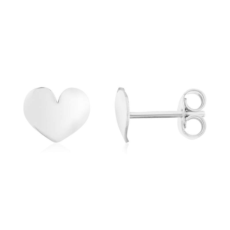 Boucles d'oreilles argent 925 motif coeur - vue 1