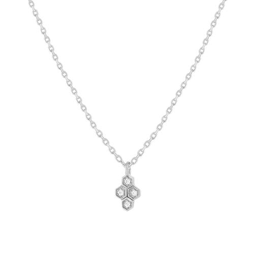 Collier argent 925 zirconias 45 cm