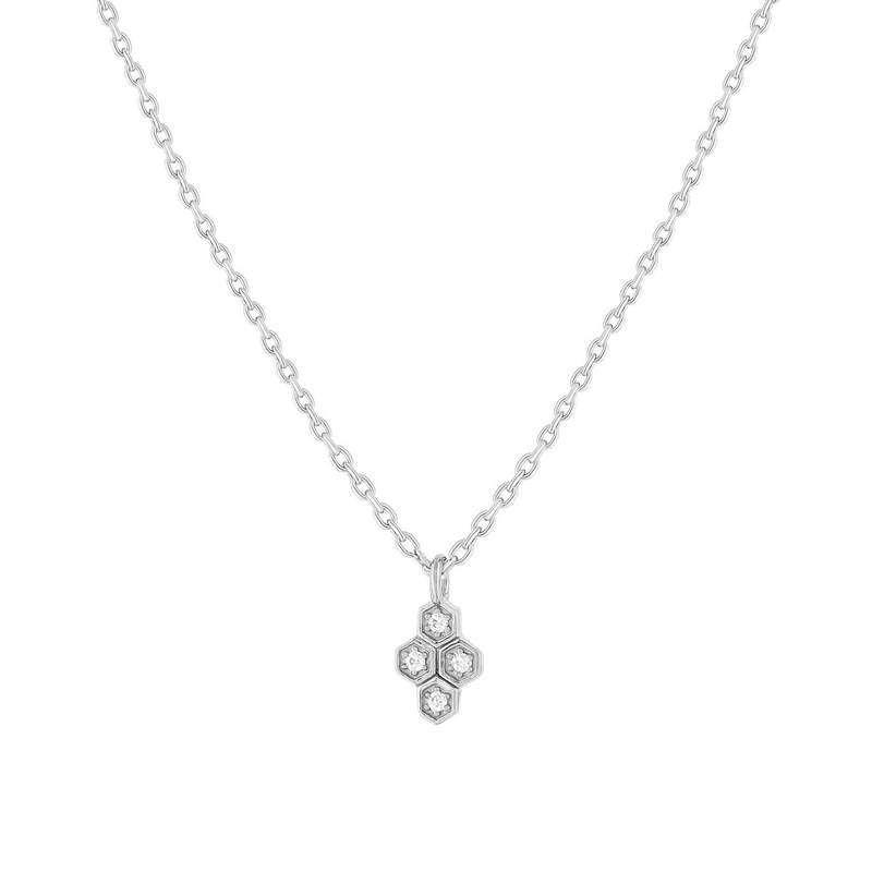 Collier argent 925 zirconias 45 cm - vue 1