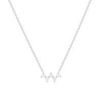 Collier argent 925 zirconias 45 cm