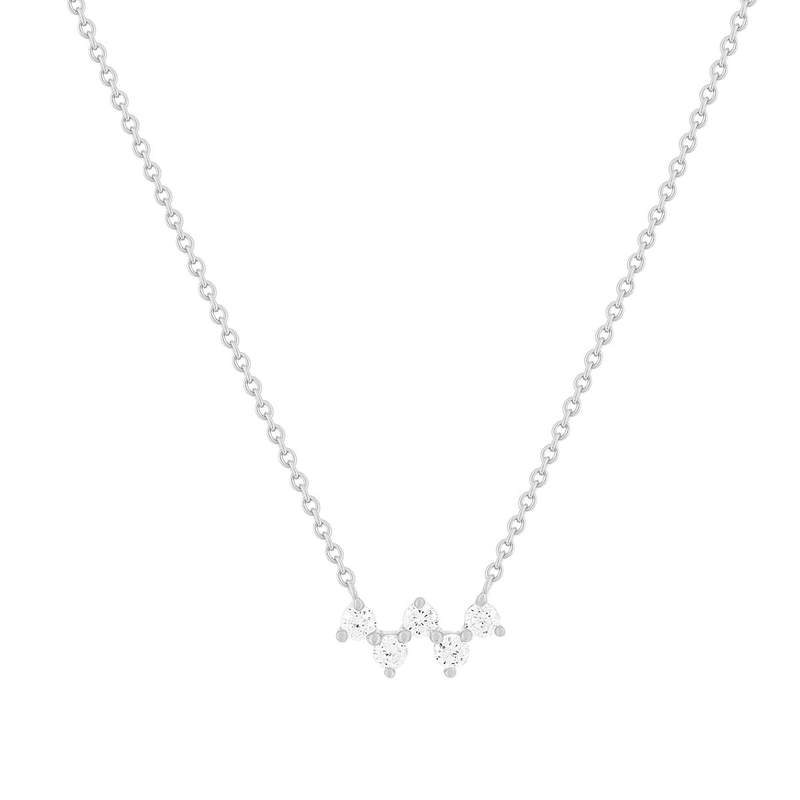 Collier argent 925 zirconias 45 cm - vue 1