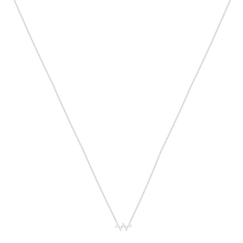 Collier argent 925 zirconias 45 cm - vue 2