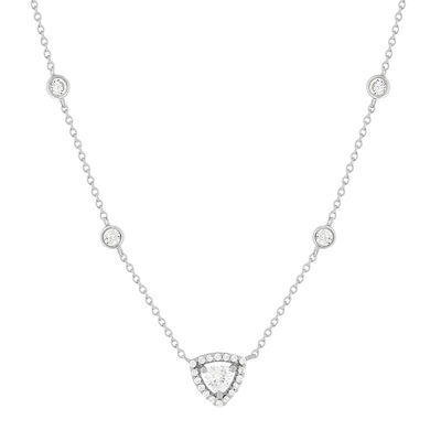 Necklace silver 925 zirconias 45 cm