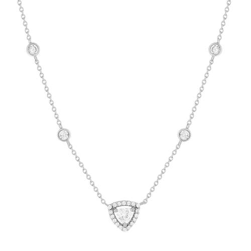 Collier argent 925 zirconias 45 cm