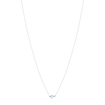 Collier argent 925 topazes traitées 45 cm