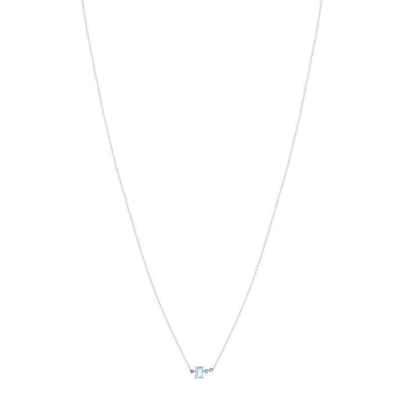 Collier argent 925 topazes traitées 45 cm - vue 2