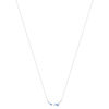 Collier argent 925 pierres synthétiques bleues 45 cm - vue V2