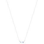 Collier argent 925 pierres synthétiques bleues 45 cm - vue 2