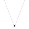 Collier argent 925 zirconias bleu foncé et blanc 42cm - vue V2