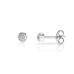 Boucles d'oreilles argent 925 zirconias - vue 1