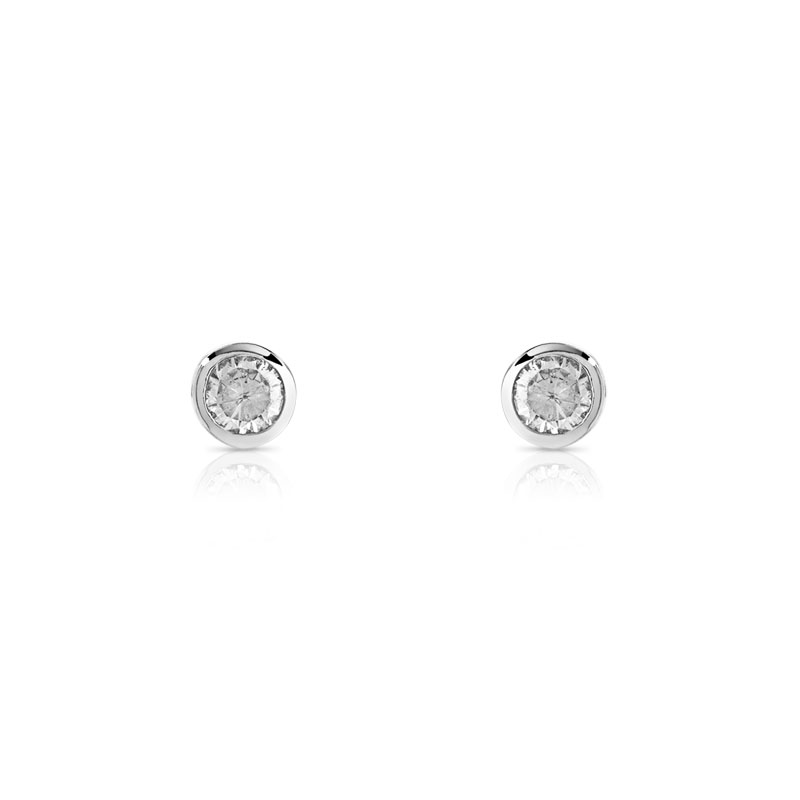 Boucles d'oreilles argent 925 zirconias - vue D1