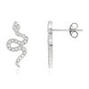 Boucles d'oreilles argent 925 serpents et zirconias - vue V1