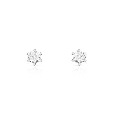 Boucles d'oreilles argent 925 2 zirconias - vue 1