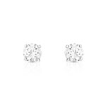 Boucles d'oreilles argent 925 2 zirconias - vue 1