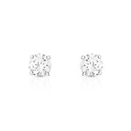 Boucles d'oreilles argent 925 2 zirconias