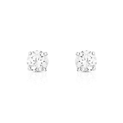 Boucles d'oreilles argent 925 2 zirconias
