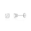 Boucles d'oreilles argent 925 2 zirconias - vue Mporté 1