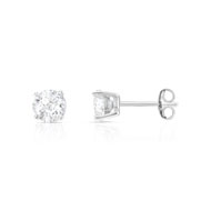 Boucles d'oreilles argent 925 2 zirconias