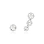 Boucles d'oreilles argent 925 zirconias - vue 1