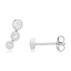 Boucles d'oreilles argent 925 zirconias - vue V3