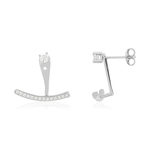 Boucles d'oreilles argent 925 zirconias - vue 1