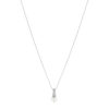 Collier argent 925 perle de culture et zirconias 45 cm - vue V2