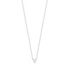 Collier argent 925 zirconia coeur 45 cm - vue V1