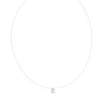 Collier argent 925 zirconia 45 cm - vue 1