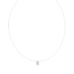 Collier argent 925 zirconia 45 cm - vue 1