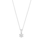 Collier argent 925 zirconia 45 cm - vue 1