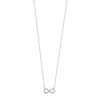 Collier argent 925 infini et zirconias 45 cm - vue V1