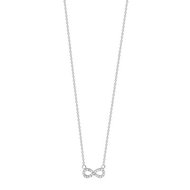 Collier argent 925 infini et zirconias 45 cm