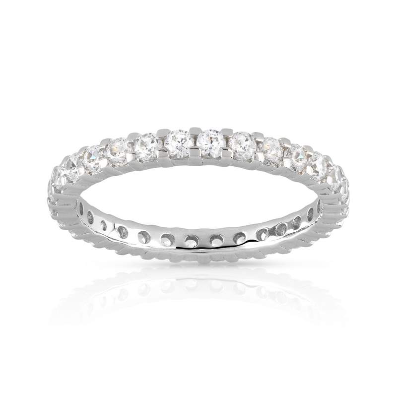 Alliance argent 925 zirconias tour complet - vue 1