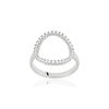 Ring silver 925 zirconias - view V1