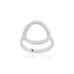 Bague argent 925 zirconias - vue 1