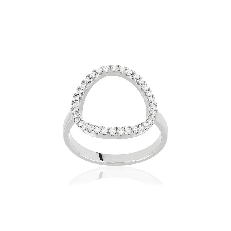 Bague argent 925 zirconias - vue 1
