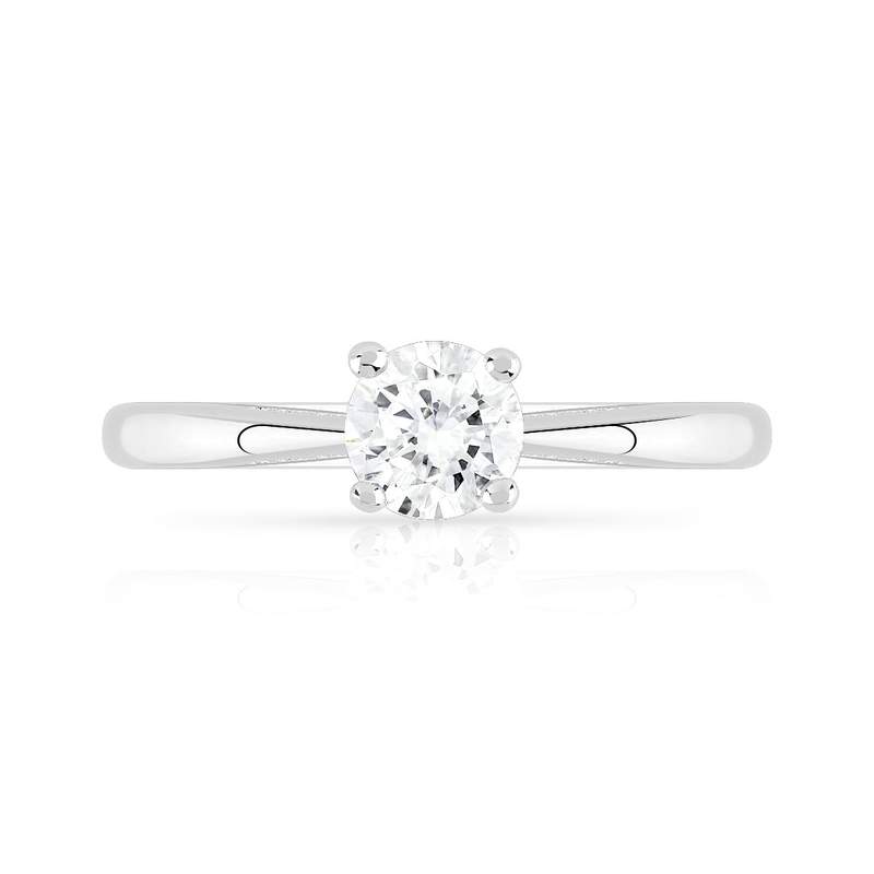 Solitaire argent 925 zirconia - vue 3