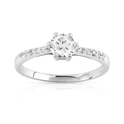 Silver ring 925 zirconias