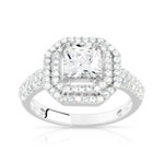 Bague argent 925 zirconias - vue 1