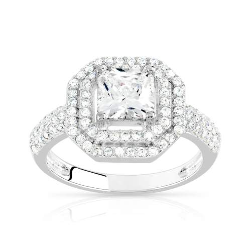 Bague argent 925 zirconias